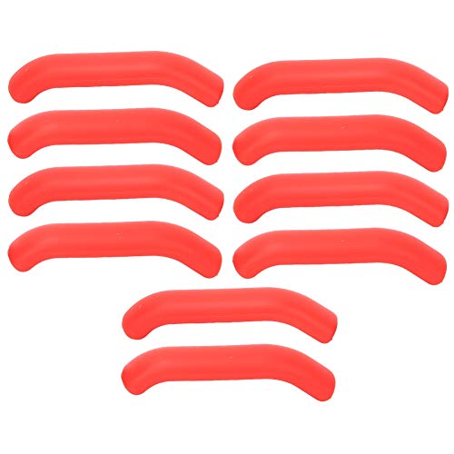 Alomejor Bike Brake Lever Covers 5 Pairs Anti-Slip Bike Brake Silicone Sleeves Mountain Road Bike Brake Handle Protector (red)