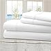 Ideal Linens Bed Sheet Set - Hotel Quality Double Brushed Microfiber Bedding - Wrinkle and Fade Resistant - Luxury, Comfortable, Breathable and Soft - 4 Piece (Queen, White)