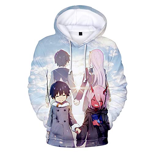 Gumstyle Anime Darling in The Franxx 3D Printed Hooded Sweatshirt Adult Cosplay Pullovers 5-L