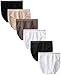 Ellen Tracy Women's 6 Pack Seamless Flawless Fit Hi Cut Brief Panty