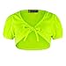 LOTMART Girls Cropped Shrug Kids Tie Up Front Bolero Short Cap Sleeve Top