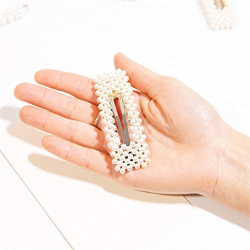 Elegant Hairpins Hair Accessory for Girls Women Lady Bridal Weeding White Pearl Jewelry Flower Hair Clips Pins Barrettes (A)