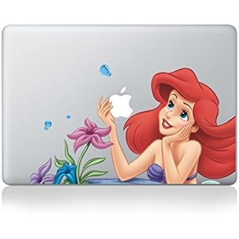 Mermaid Cartoon Character Decal Sticker for MacBook Laptop Air Pro Retina Cool Disney Kids Fun Cute Girly Adorable Awesome Movies Mermaids Pretty