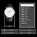 Skmei Thin Dial Wrist Watch Casual Classic Quartz Wrist Business Analog Watch with 1.57 Inches,Silver Case Black Leather Band (1.57 Inches)