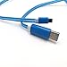 YICHUMY 2 Packs! Glow in The Dark Micro USB Cable Light Up Android Charging Cable for Samsung Galaxy S6 S7 Edge,HTC,LG,Sony Luminous Micro USB Cable Fast Charge Led Cable Set of 2 (Blue)
