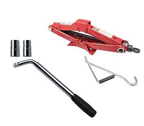 ASC Emergency Wheel Change Kit - 1.5T Scissor Jack + Extendable Wheel Brace (4 Sizes - 17mm 19mm 21mm 22mm)