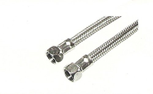 tecuro Sanitary Connection Hose 3/8 ÜWM x 3/8 ÜWM x 1500 mm, KTW-A- DVGW Tested, Temperature Resistant from -5 °C to 70 °C