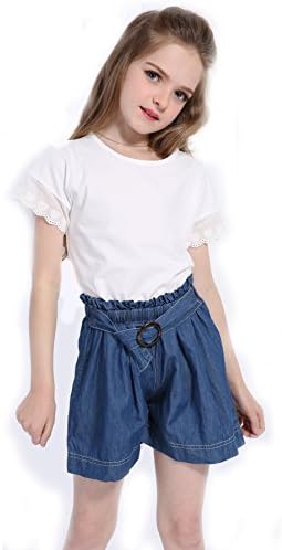 Encontrar Little Girls Belt Pleated Shorts 8
