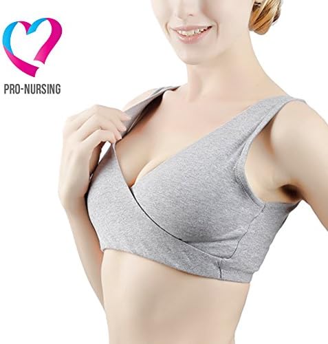 OKEYM Nursing Bra For Breastfeeding &amp; Maternity | Extra Soft Organic Cotton | Wireless Seamless Comfortable Sleep Bra