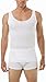 Underworks Mens Cotton Spandex Compression Tank, Medium, White