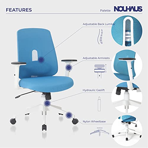NOUHAUS Palette Ergonomic Office Chair Comfortable Swivel Computer Desk
