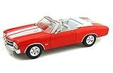 Welly 1971 Chevy Chevelle SS454 Convertible 1/24 Scale Diecast Model Car Orange
