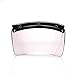 Universal 3 Snap Flip Up Visor Face Shield Lens for Open Face Motorcycle Helmets by MotorFansClub (LightSmoke, One Size)