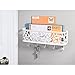 mDesign Modern Letter Holder – Metal Wall Mounted Letter Rack with Key Holder – Key and Letter Holder for The Entrance and Hallway – Matte White