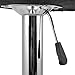 LANGRIA Paris Bar Stools Set with Leatherette Exterior, Adjustable Gas Lift, Chrome Plated Footrest and Base for Bar, Counter or Home (2 PCS, Black)