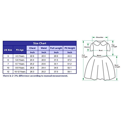 Princess Cinderella Costume Girls Dress Up With Accessories 5-6 Years (Blue 120cm)