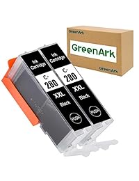 GreenArk Compatible Ink Cartridges Replacement for Canon PGI-280 PGI-280XXL BK Black Ink Tank 2 Pack Works for PIXMA TR7520 TR8520 TS9120 TS6120 TS6220 TS8120 TS8220 TS9520 TS9521C Printers