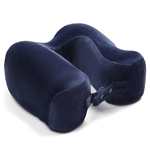 Lewis N. Clark Contoured Memory Foam Hexform Travel Cervical Neck Pillow for Shoulder & Neck