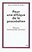 Pour une éthique de la procréation : Eléments d'anthropologie patristique by