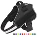 Dog Harness No Pull Reflective Adjustable Pet Vest with Handle for Outdoor Walking- No More Pulling, Tugging or Choking(Black,L)