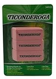 Dixon Ticonderoga - (38943) Ticonderoga Pink Carnation Erasers, (Medium), (2-5/16 by 13/16 by 7/17 Inches) (2-Pack of 3)    