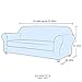 SUBRTEX Stretch Sofa Slipcover 2 Piece Sofa Cover 3 Seater Soft Couch Slipcover Washable Furniture Covers, Jacquard Fabric Small Checks(Turquoise,Sofa)