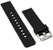 Woodln Replacement Fitness Wristband Smart Watch Strap Band for Pebble Time/Pebble Time Steel/Moto 360 2nd Men's 46mm / G Watch R/LG Watch Band/Gear 2 R380 Smart Watch Strap(Black)
