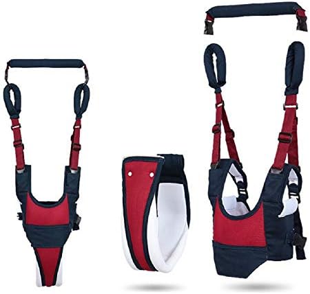 VOOADA Removable Baby Walker Assistant Toddler Leash Kids Walking Baby Belt Child Safety Harness Leash Infant Baby Moon Walk Belt (Red)