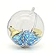 KEIVA Transparent Clear Plastic Acrylic Fill-Able Snap-On Ball Holiday Style Ornament for Event Decorations, Hanging Arts & Crafts Accessories, Party Favor Holders,Set of 10 (Ball Shape 40mm)