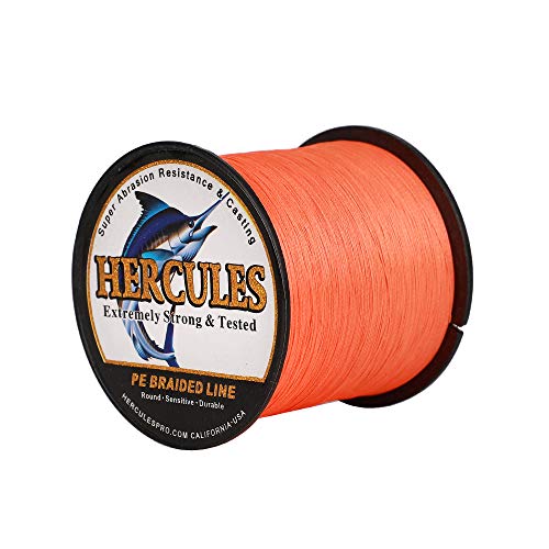 HERCULES Super Cast 100m - 2000m Yards Geflochtene Angelschnur 10lb - 300lb Test für Salzwasser Süßwasser PE Geflecht Fischdraht Superline 8 Stränge
