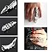 LOHOME Knuckle Finger Ring, Pack of 3 PCS Punk Rock Gothic Cool Unisex Full Finger Joint Armor Knuckle Huge Robot Metal Armoring Finger Ring