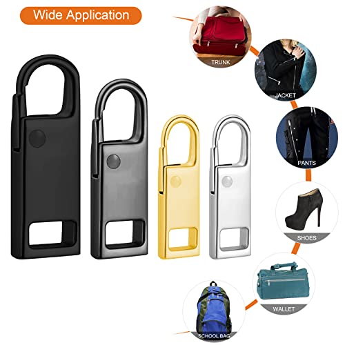 Zipper Pull Replacement, 12 Pieces Detachable Zipper Pull, 3 Sizes