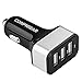 Configear Car Charger, 3 Port 7.2A Full Speed Rapid Charging Powerful Smart USB Car Charger Adapter for Samsung
