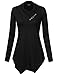 Laksmi Women's Long Sleeve Asymmetrical Cowl Neck Tunic Top