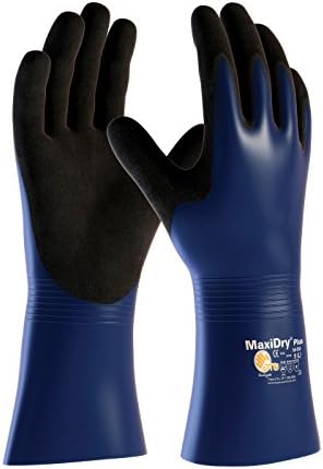 ATG 56-530/XL Maxidry Plus, Nylon/El Liner, Bl./Blk. Nitrile, Full Coat, 12 In. Blue XL
