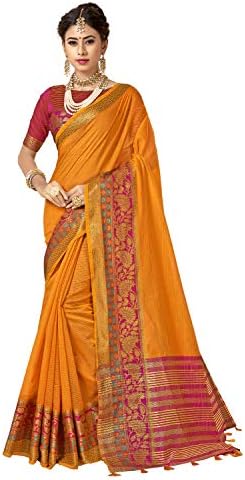 Women's Kanjivaram Silk Cotton Saree