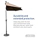 EasyGoProducts EGP-UMB-009 EasyGo – 9’ Half Umbrella 200g Polyester Patio Outdoor Awning Hut para, Beige