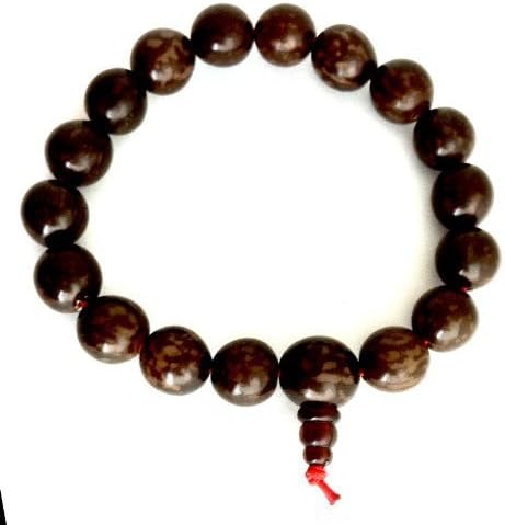Lotus Seed Wrist Mala (Prayer Beads) Brown 18 Beads by Tibet Imports