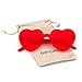 GIFIORE Heart Sunglasses for Women Red Cute Fun Heart Shaped Sun Glasses Candy Color Shades Party Favors