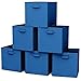 Closet Organizer - Fabric Storage Basket Cubes Bins - 6 Blue Cubeicals Containers Drawers