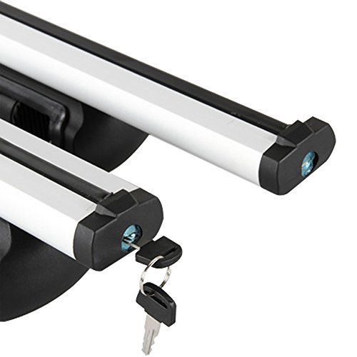 Yuanshikj 54" Universal Aluminum Locking roof Top Rack Cross Bars car Luggage roof Racks Adjustable Window crossbars Cargo Carrier Storage Rooftop (54 inch)