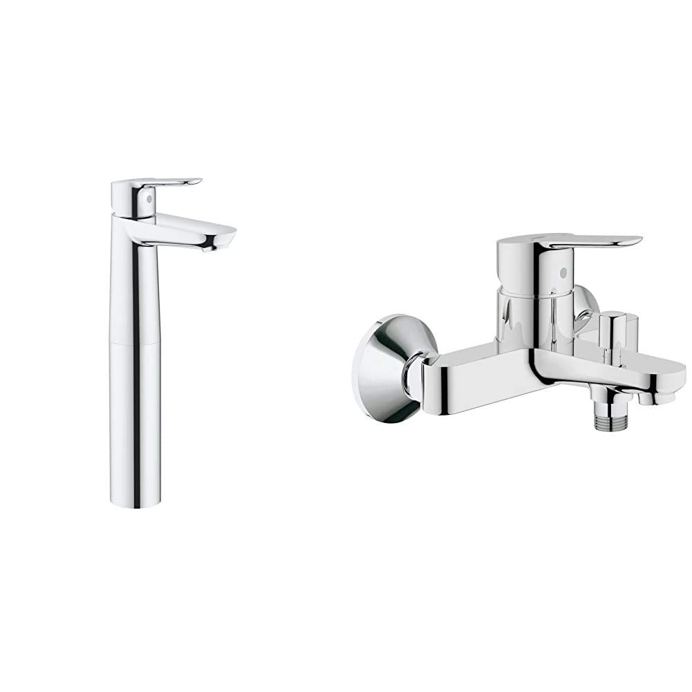 Grohe-BauEdgeGrifo-de-lavabo-cuerpo-liso-con-sistema-de-facil-instalacion-BauEdgeGrifo-para-ducha-y-bano-con-sistema