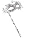 Coxeer Masquerade Mask on Stick Halloween Mask Metal Laser Cut Venetian Mask