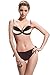 Allezola Women's Mixed Colors Bikini Swimsuit Bathing Suit Swimwear Sexy Push up (Brown, XS)
