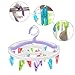 Rommeka Drying Hanger - Portable Circular Laundry Drying Rack with 16 Clips for Socks, Baby Clothes, Cloth Diapers, Bras, Towel, Underwear, Hat, Scarf, Pants, Gloves