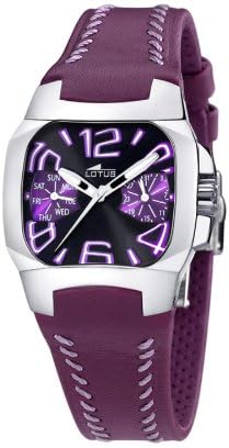 Lotus L15508 _ 7 – Reloj de Pulsera de Mujer, Correa de Piel Color Morado