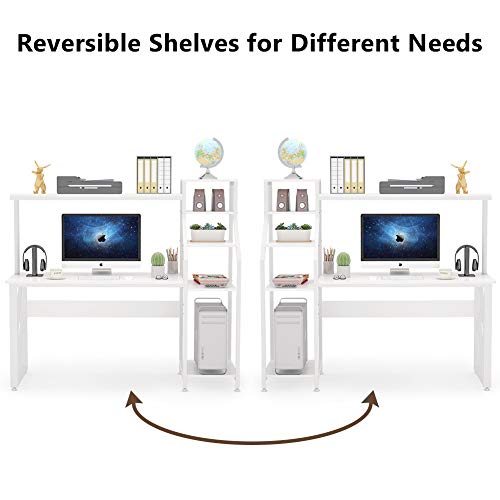 Tribesigns Computer Desk With 4Tier Storage Shelves, 60 Inch Large