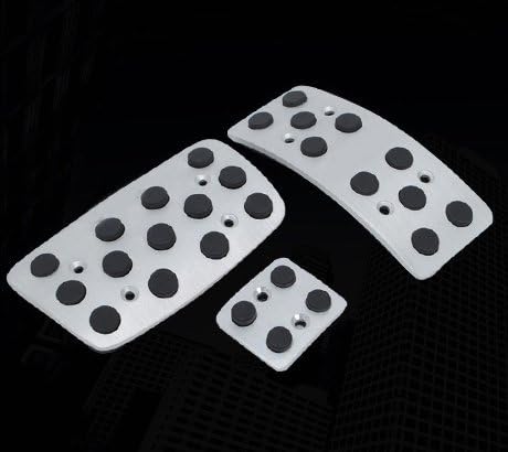 Nicebee Silver (3 pieces/set) Aluminum non-slip pedal pad for GRAND CHEROKEE 2011-2015