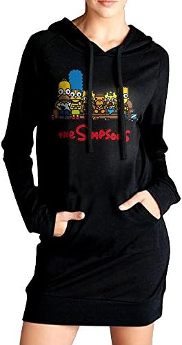 Xero Women Bape And Simpsons YEGOU Top Sale Royal Sweatshirt Dress Pockets Tunic Top M Black