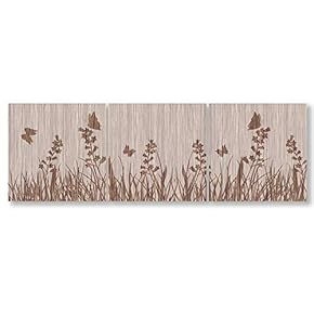 Wall26-3 Panel Canvas Wall Art- Wooden Texture Art -Giclee Painting Wall Bedroom Living Room Home Decoration - 12"x12"x3 Panels